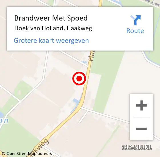 Locatie op kaart van de 112 melding: Brandweer Met Spoed Naar Hoek van Holland, Haakweg op 19 juni 2023 08:15