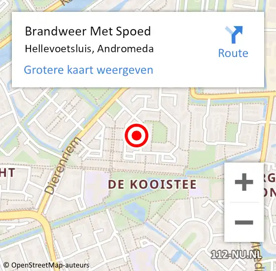 Locatie op kaart van de 112 melding: Brandweer Met Spoed Naar Hellevoetsluis, Andromeda op 19 juni 2023 10:50