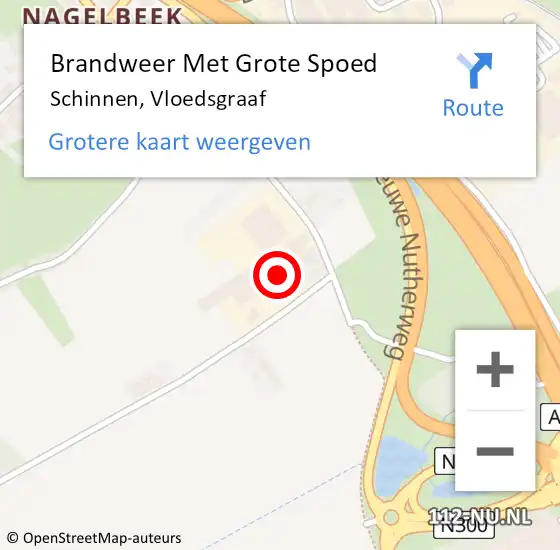 Locatie op kaart van de 112 melding: Brandweer Met Grote Spoed Naar Schinnen, Vloedsgraaf op 19 juni 2023 13:37