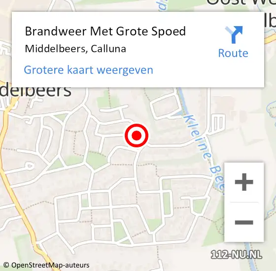 Locatie op kaart van de 112 melding: Brandweer Met Grote Spoed Naar Middelbeers, Calluna op 19 juni 2023 14:01