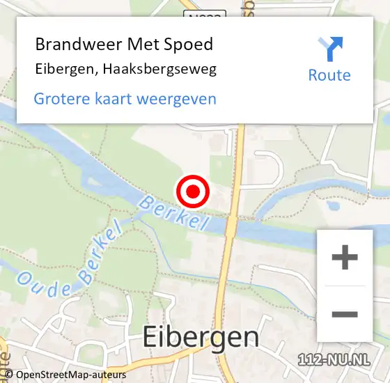Locatie op kaart van de 112 melding: Brandweer Met Spoed Naar Eibergen, Haaksbergseweg op 19 juni 2023 16:40