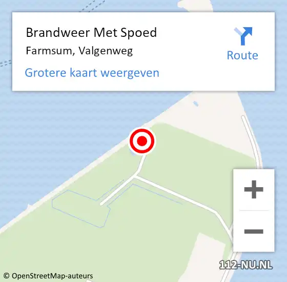 Locatie op kaart van de 112 melding: Brandweer Met Spoed Naar Farmsum, Valgenweg op 19 juni 2023 17:27