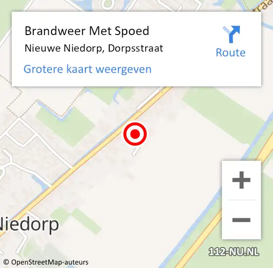 Locatie op kaart van de 112 melding: Brandweer Met Spoed Naar Nieuwe Niedorp, Dorpsstraat op 19 juni 2023 19:43