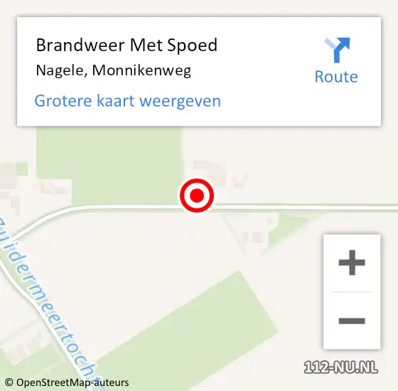 Locatie op kaart van de 112 melding: Brandweer Met Spoed Naar Nagele, Monnikenweg op 19 juni 2023 22:28