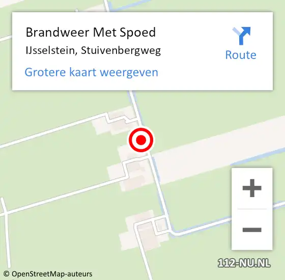 Locatie op kaart van de 112 melding: Brandweer Met Spoed Naar IJsselstein, Stuivenbergweg op 19 juni 2023 22:37