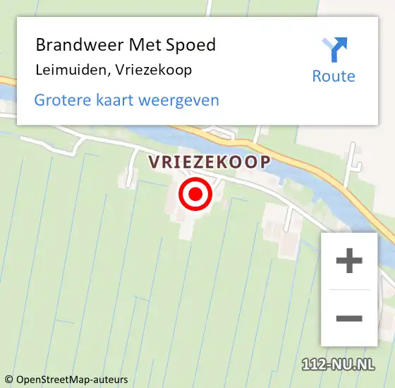 Locatie op kaart van de 112 melding: Brandweer Met Spoed Naar Leimuiden, Vriezekoop op 19 juni 2023 23:35