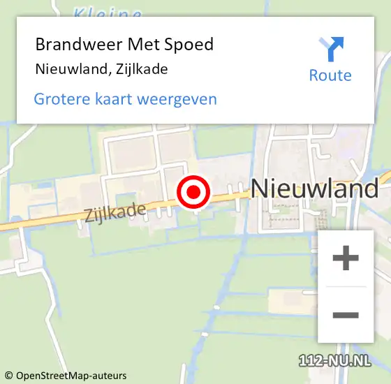 Locatie op kaart van de 112 melding: Brandweer Met Spoed Naar Nieuwland, Zijlkade op 20 juni 2023 02:56