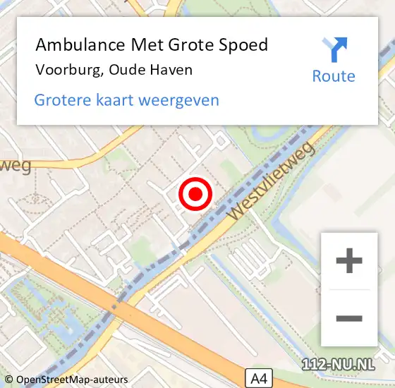 Locatie op kaart van de 112 melding: Ambulance Met Grote Spoed Naar Voorburg, Oude Haven op 20 juni 2023 04:12