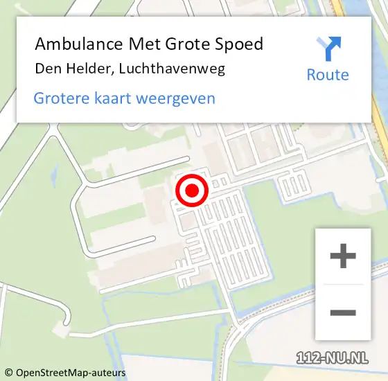 Locatie op kaart van de 112 melding: Ambulance Met Grote Spoed Naar Den Helder, Luchthavenweg op 20 juni 2023 05:40
