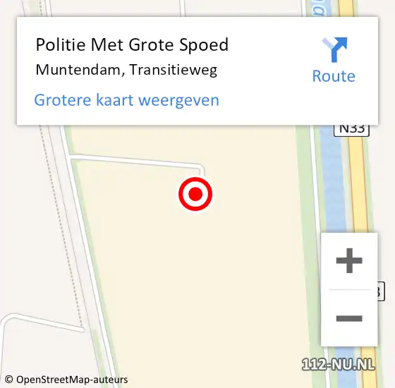 Locatie op kaart van de 112 melding: Politie Met Grote Spoed Naar Muntendam, Transitieweg op 20 juni 2023 06:11