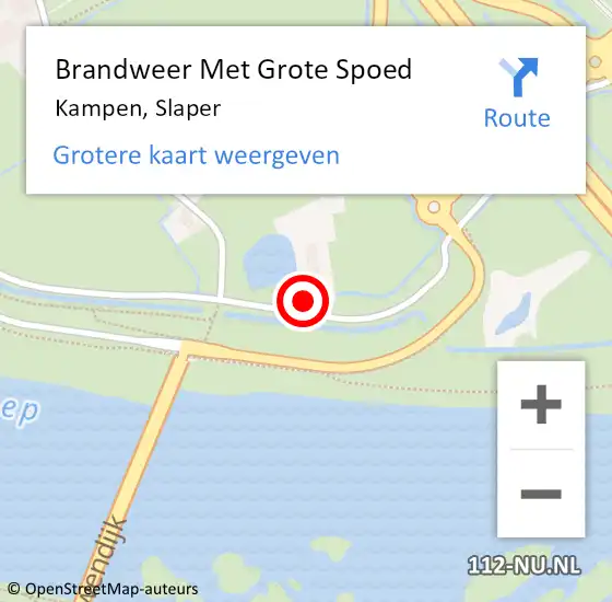 Locatie op kaart van de 112 melding: Brandweer Met Grote Spoed Naar Kampen, Slaper op 20 juni 2023 09:41