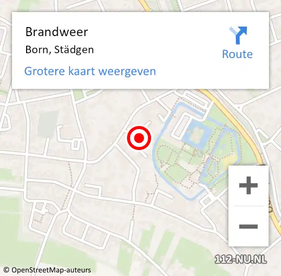 Locatie op kaart van de 112 melding: Brandweer Born, Städgen op 20 juni 2023 11:59