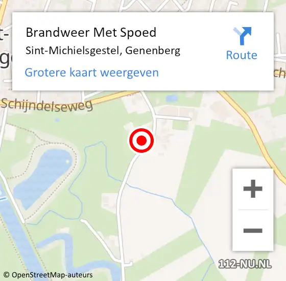 Locatie op kaart van de 112 melding: Brandweer Met Spoed Naar Sint-Michielsgestel, Genenberg op 20 juni 2023 14:23