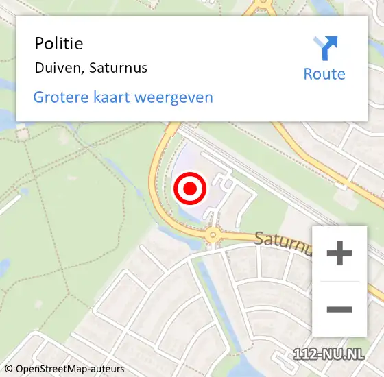 Locatie op kaart van de 112 melding: Politie Duiven, Saturnus op 20 juni 2023 16:17