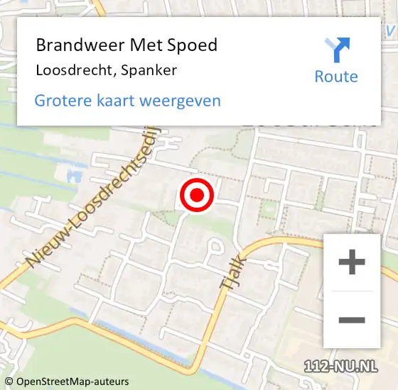 Locatie op kaart van de 112 melding: Brandweer Met Spoed Naar Loosdrecht, Spanker op 20 juni 2023 16:23