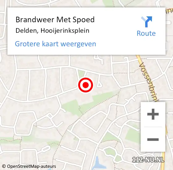 Locatie op kaart van de 112 melding: Brandweer Met Spoed Naar Delden, Hooijerinksplein op 20 juni 2023 16:34