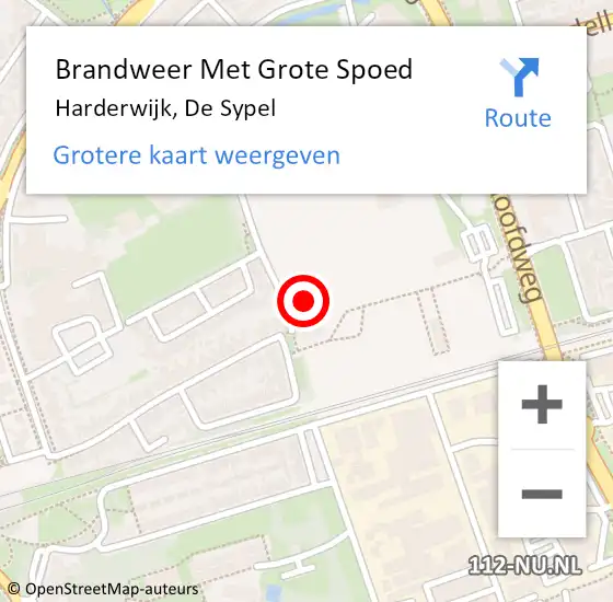 Locatie op kaart van de 112 melding: Brandweer Met Grote Spoed Naar Harderwijk, De Sypel op 20 juni 2023 16:50