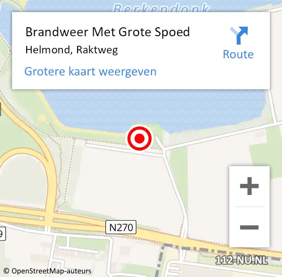 Locatie op kaart van de 112 melding: Brandweer Met Grote Spoed Naar Helmond, Raktweg op 20 juni 2023 17:38