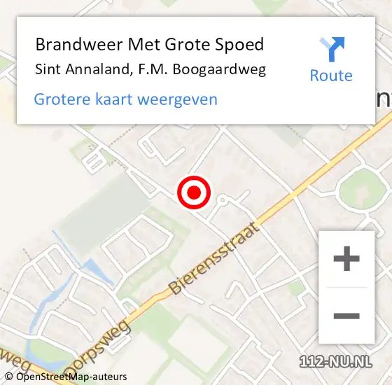 Locatie op kaart van de 112 melding: Brandweer Met Grote Spoed Naar Sint Annaland, F.M. Boogaardweg op 20 juni 2023 18:29