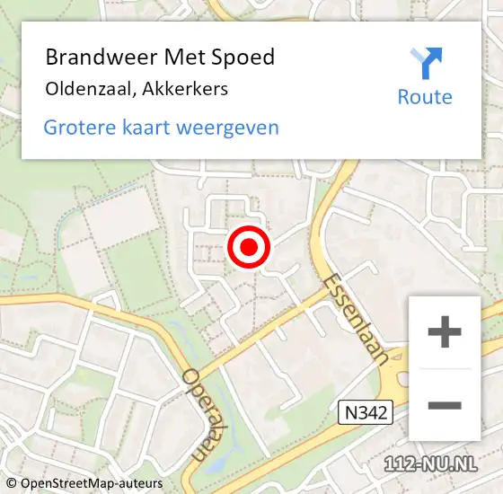 Locatie op kaart van de 112 melding: Brandweer Met Spoed Naar Oldenzaal, Akkerkers op 20 juni 2023 23:47