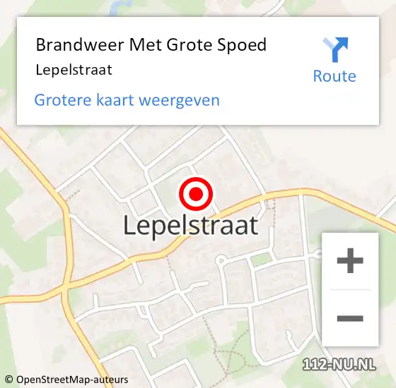 Locatie op kaart van de 112 melding: Brandweer Met Grote Spoed Naar Lepelstraat op 21 juni 2023 02:38