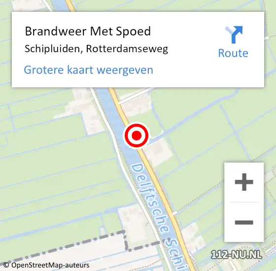 Locatie op kaart van de 112 melding: Brandweer Met Spoed Naar Schipluiden, Rotterdamseweg op 21 juni 2023 11:38