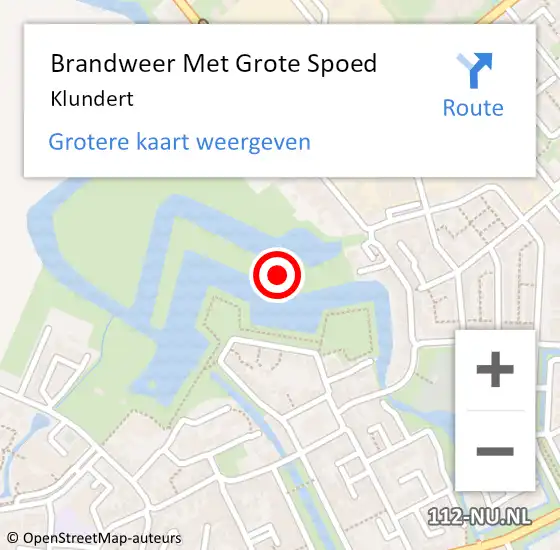 Locatie op kaart van de 112 melding: Brandweer Met Grote Spoed Naar Klundert op 21 juni 2023 15:30