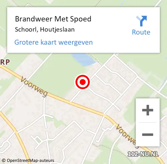 Locatie op kaart van de 112 melding: Brandweer Met Spoed Naar Schoorl, Houtjeslaan op 21 juni 2023 15:50