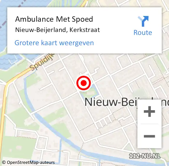 Locatie op kaart van de 112 melding: Ambulance Met Spoed Naar Nieuw-Beijerland, Kerkstraat op 21 juni 2023 17:37
