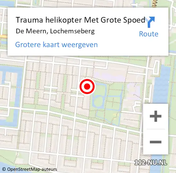 Locatie op kaart van de 112 melding: Trauma helikopter Met Grote Spoed Naar De Meern, Lochemseberg op 21 juni 2023 19:43