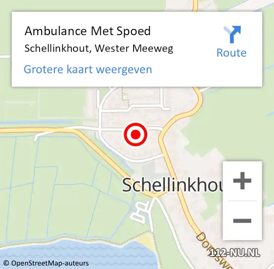 Locatie op kaart van de 112 melding: Ambulance Met Spoed Naar Schellinkhout, Wester Meeweg op 29 augustus 2014 20:33