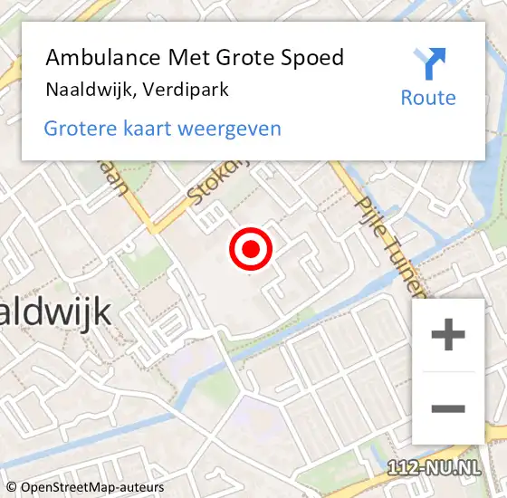 Locatie op kaart van de 112 melding: Ambulance Met Grote Spoed Naar Naaldwijk, Verdipark op 22 juni 2023 00:49