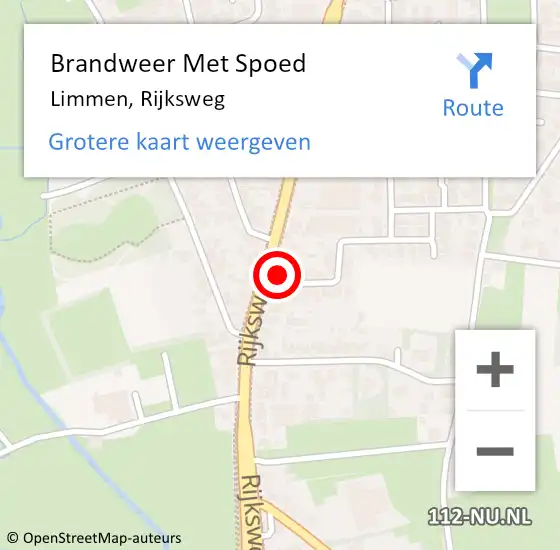 Locatie op kaart van de 112 melding: Brandweer Met Spoed Naar Limmen, Rijksweg op 13 oktober 2013 05:27