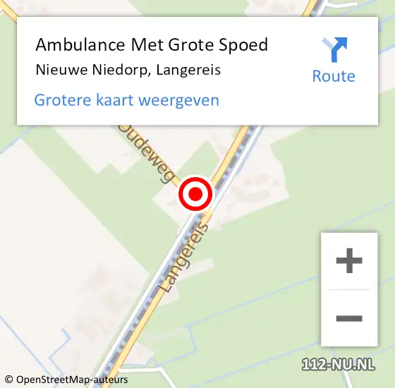 Locatie op kaart van de 112 melding: Ambulance Met Grote Spoed Naar Nieuwe Niedorp, Langereis op 22 juni 2023 11:25