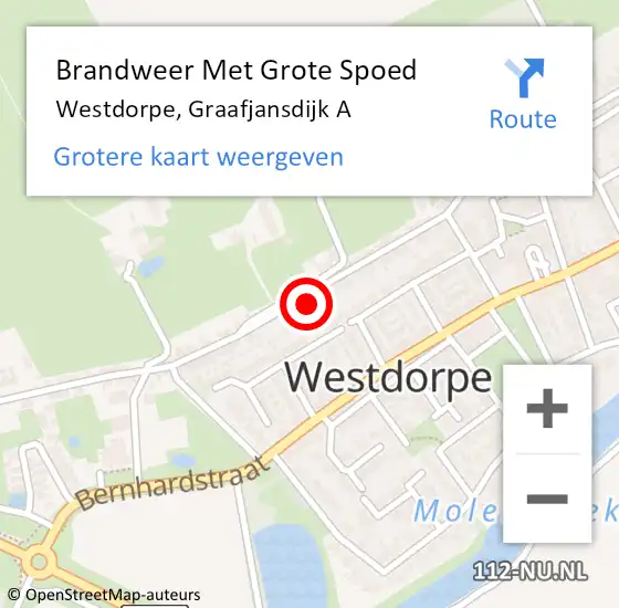 Locatie op kaart van de 112 melding: Brandweer Met Grote Spoed Naar Westdorpe, Graafjansdijk A op 22 juni 2023 15:59