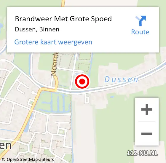 Locatie op kaart van de 112 melding: Brandweer Met Grote Spoed Naar Dussen, Binnen op 29 augustus 2014 22:55