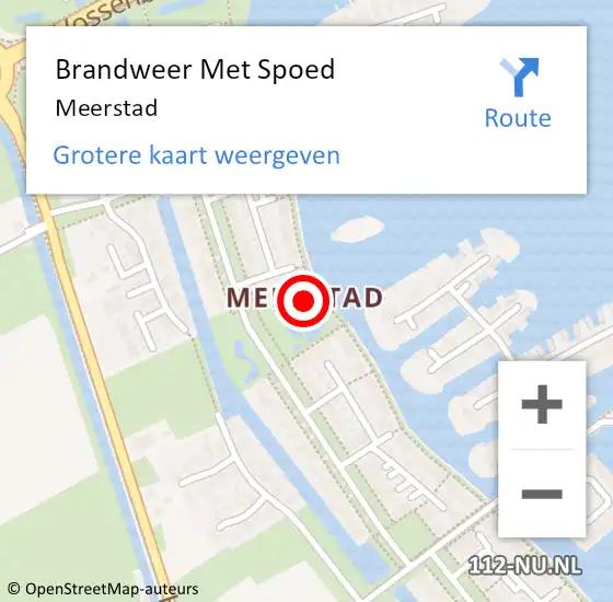 Locatie op kaart van de 112 melding: Brandweer Met Spoed Naar Meerstad op 22 juni 2023 17:53