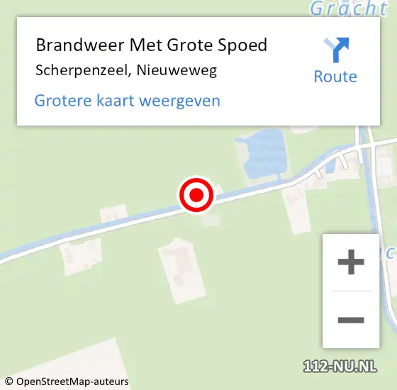 Locatie op kaart van de 112 melding: Brandweer Met Grote Spoed Naar Scherpenzeel, Nieuweweg op 22 juni 2023 18:05