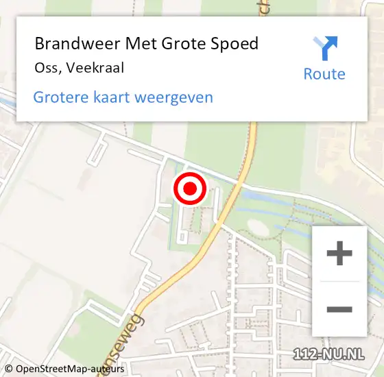 Locatie op kaart van de 112 melding: Brandweer Met Grote Spoed Naar Oss, Veekraal op 22 juni 2023 20:59