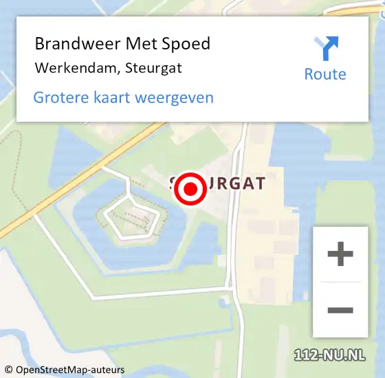 Locatie op kaart van de 112 melding: Brandweer Met Spoed Naar Werkendam, Steurgat op 22 juni 2023 22:18