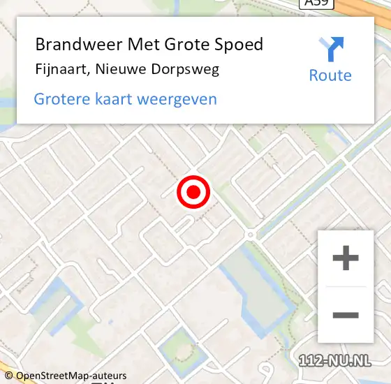 Locatie op kaart van de 112 melding: Brandweer Met Grote Spoed Naar Fijnaart, Nieuwe Dorpsweg op 23 juni 2023 02:52