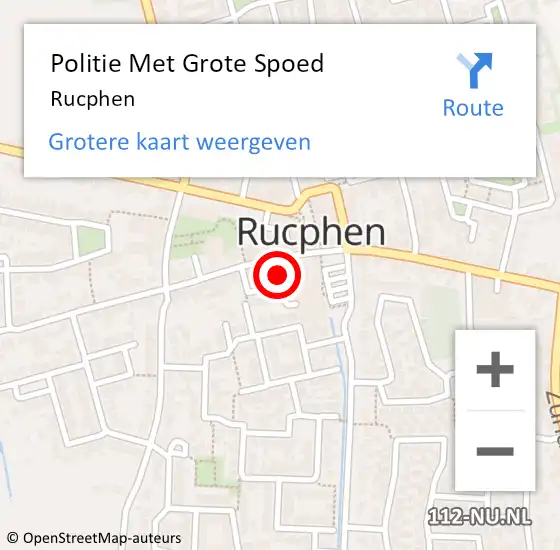Locatie op kaart van de 112 melding: Politie Met Grote Spoed Naar Rucphen op 23 juni 2023 03:14
