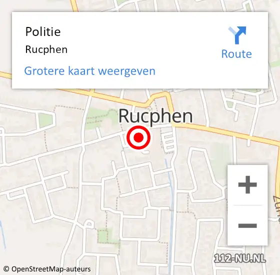 Locatie op kaart van de 112 melding: Politie Rucphen op 23 juni 2023 03:14