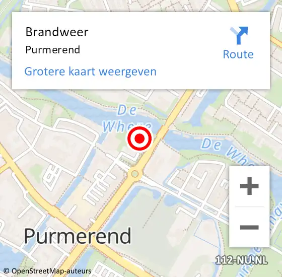 Locatie op kaart van de 112 melding: Brandweer Purmerend op 23 juni 2023 04:04