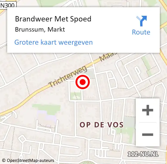 Locatie op kaart van de 112 melding: Brandweer Met Spoed Naar Brunssum, Markt op 23 juni 2023 04:05