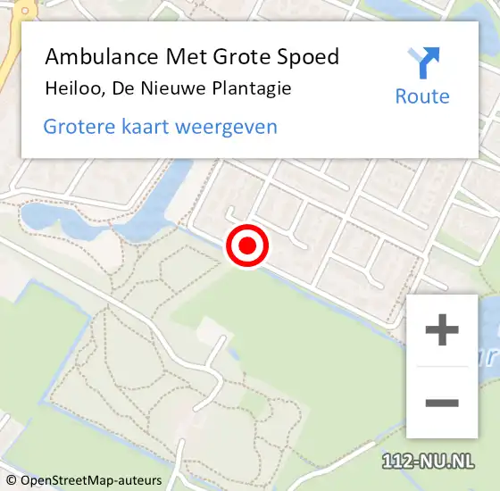 Locatie op kaart van de 112 melding: Ambulance Met Grote Spoed Naar Heiloo, De Nieuwe Plantagie op 23 juni 2023 08:13