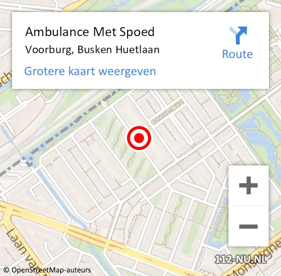 Locatie op kaart van de 112 melding: Ambulance Met Spoed Naar Voorburg, Busken Huetlaan op 23 juni 2023 10:23