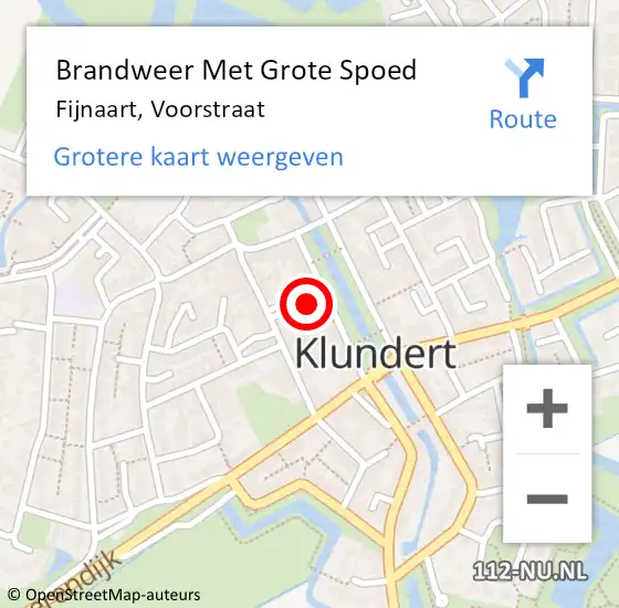 Locatie op kaart van de 112 melding: Brandweer Met Grote Spoed Naar Fijnaart, Voorstraat op 23 juni 2023 13:45