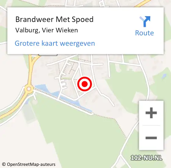 Locatie op kaart van de 112 melding: Brandweer Met Spoed Naar Valburg, Vier Wieken op 23 juni 2023 16:19