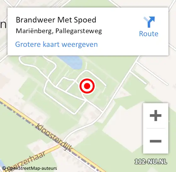 Locatie op kaart van de 112 melding: Brandweer Met Spoed Naar Mariënberg, Pallegarsteweg op 23 juni 2023 18:24